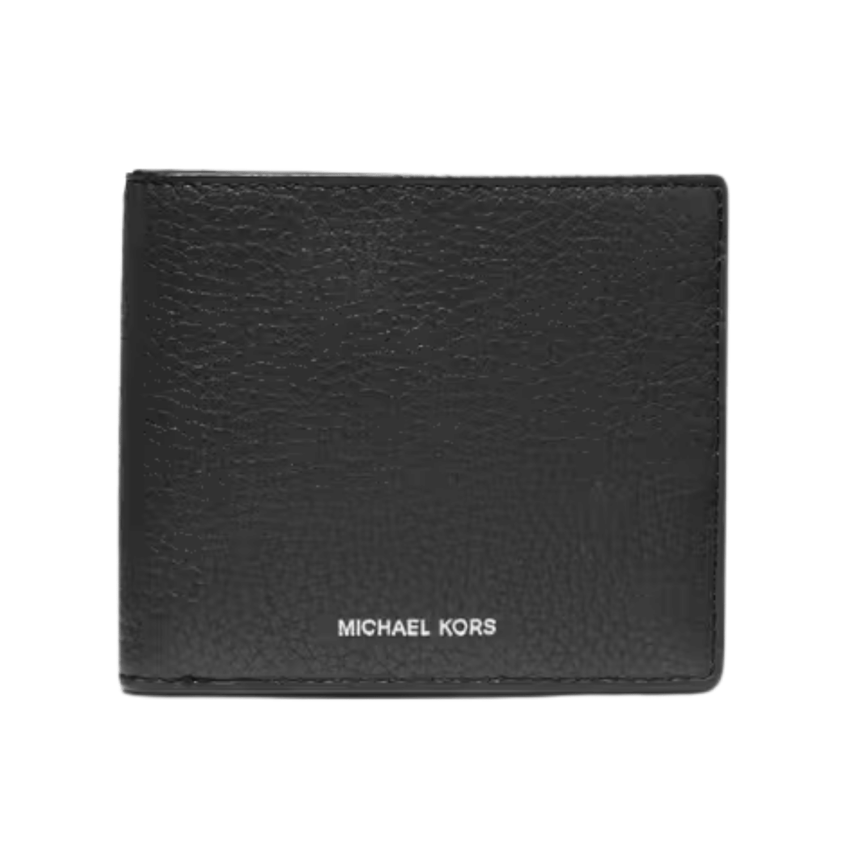 MICHAEL KORS Hudson Pebbled Leather Slim Billfold Black  Wallet