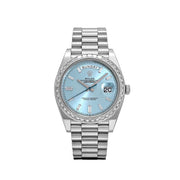 Rolex | Day-Date | 228396TBR | Platinum | 40 mm | Platinum | Blue | Automatic