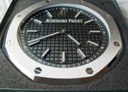 Audemars Piguet Wall Clock 40cm (16 inch) Stainless Steel Black 3 D Tapisserie Dial