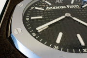 Audemars Piguet Wall Clock 40cm (16 inch) Stainless Steel Black 3 D Tapisserie Dial