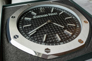 Audemars Piguet Wall Clock 40cm (16 inch) Stainless Steel Black 3 D Tapisserie Dial