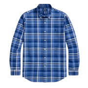 Polo Ralph Lauren Classic Fit Plaid Oxford Shirt Indigo & White Multi