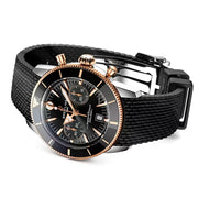 Breitling Ocean Culture Series B01 Chronograph Watch 42mm UB0156 H11 B1 S1 Red Gold / Blk bezel