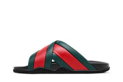 Gucci Wmns Slide Web Stripe 'Black'