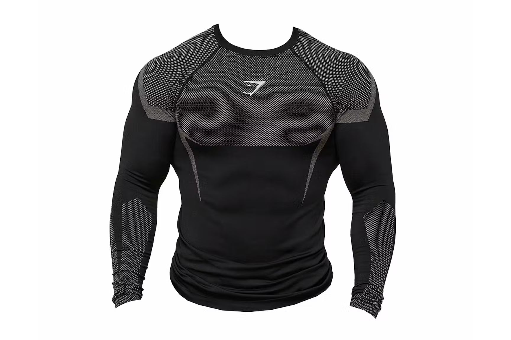 Gymshark Onyx 5.0 Seamless Long Sleeve T-shirt Black/Light Grey