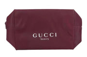 GUCCI Luxury Dark Red Makeup Bag - Portable and Organizable