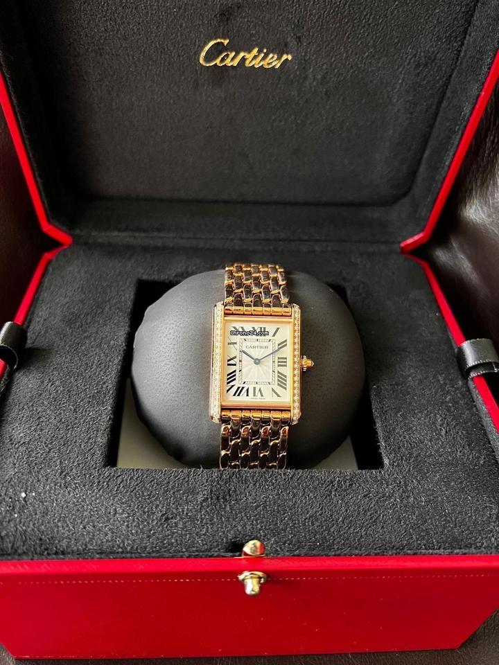 Cartier Tankceas cartier Tank din aur roz cu diamante