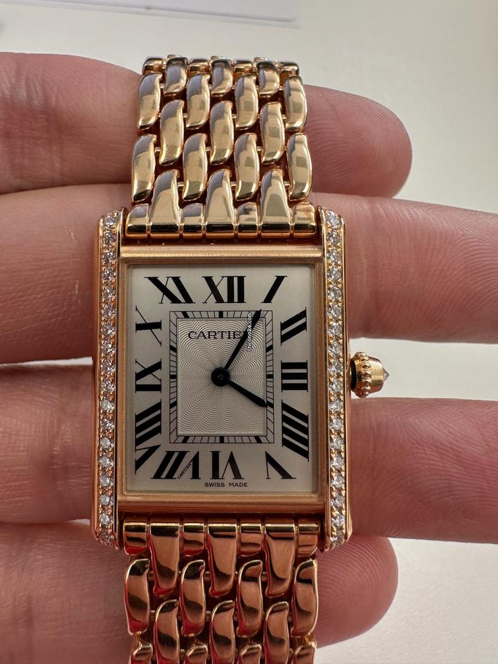 Cartier Tankceas cartier Tank din aur roz cu diamante