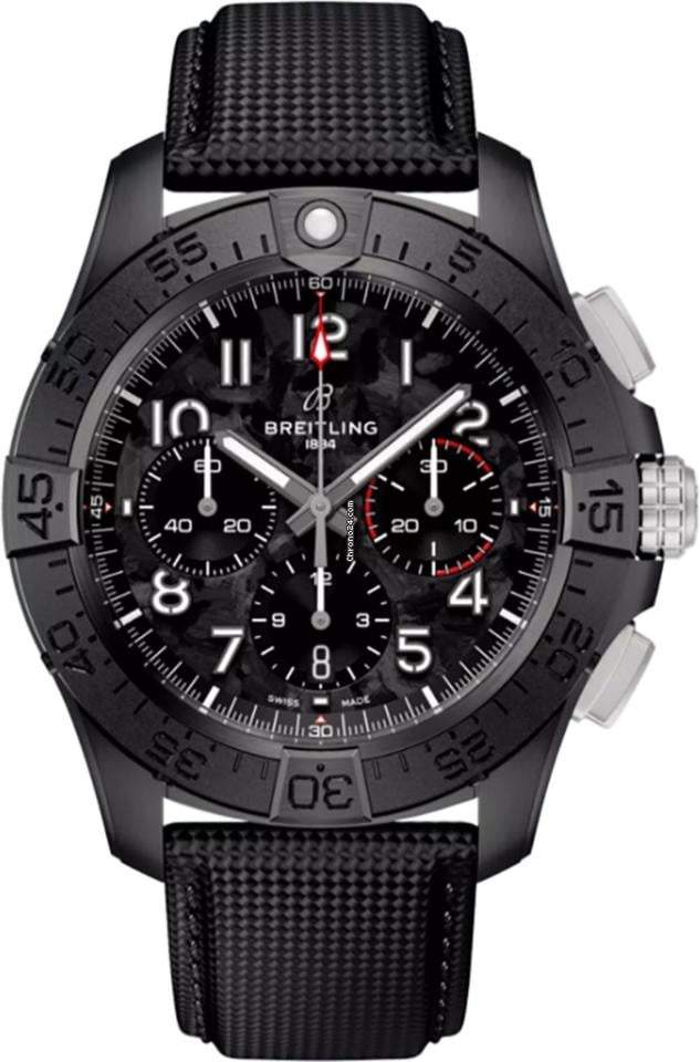 Breitling Avenger B01 Chronograph 44mm Night Mission Black Camo Dial Men's Watch SB0147101 B1 X1 Complete Full Set