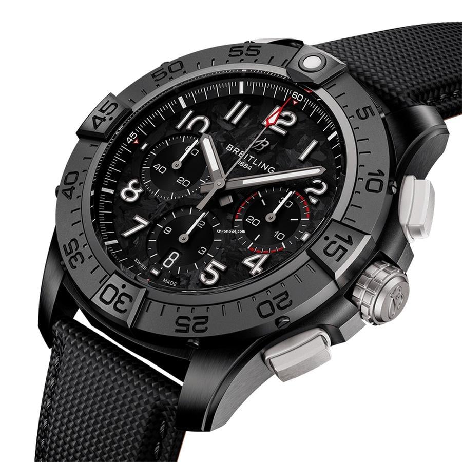 Breitling Avenger B01 Chronograph 44mm Night Mission Black Camo Dial Men's Watch SB0147101 B1 X1 Complete Full Set