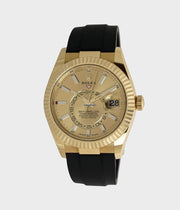 Rolex | Sky-Dweller | 336238 | Yellow gold | 42 mm | Rubber | Champagne | Automatic
