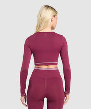 Women's Gymshark Contrast Seamless Crop Top Strong Pink