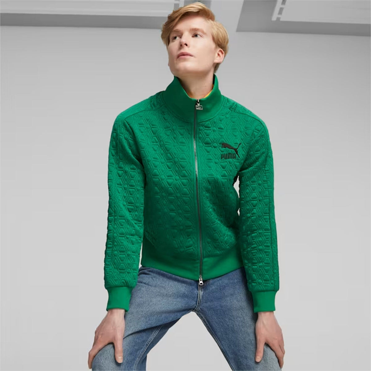 Puma | LUXE SPORT T7 TRACK JACKET  { ARCHIVE GREEN