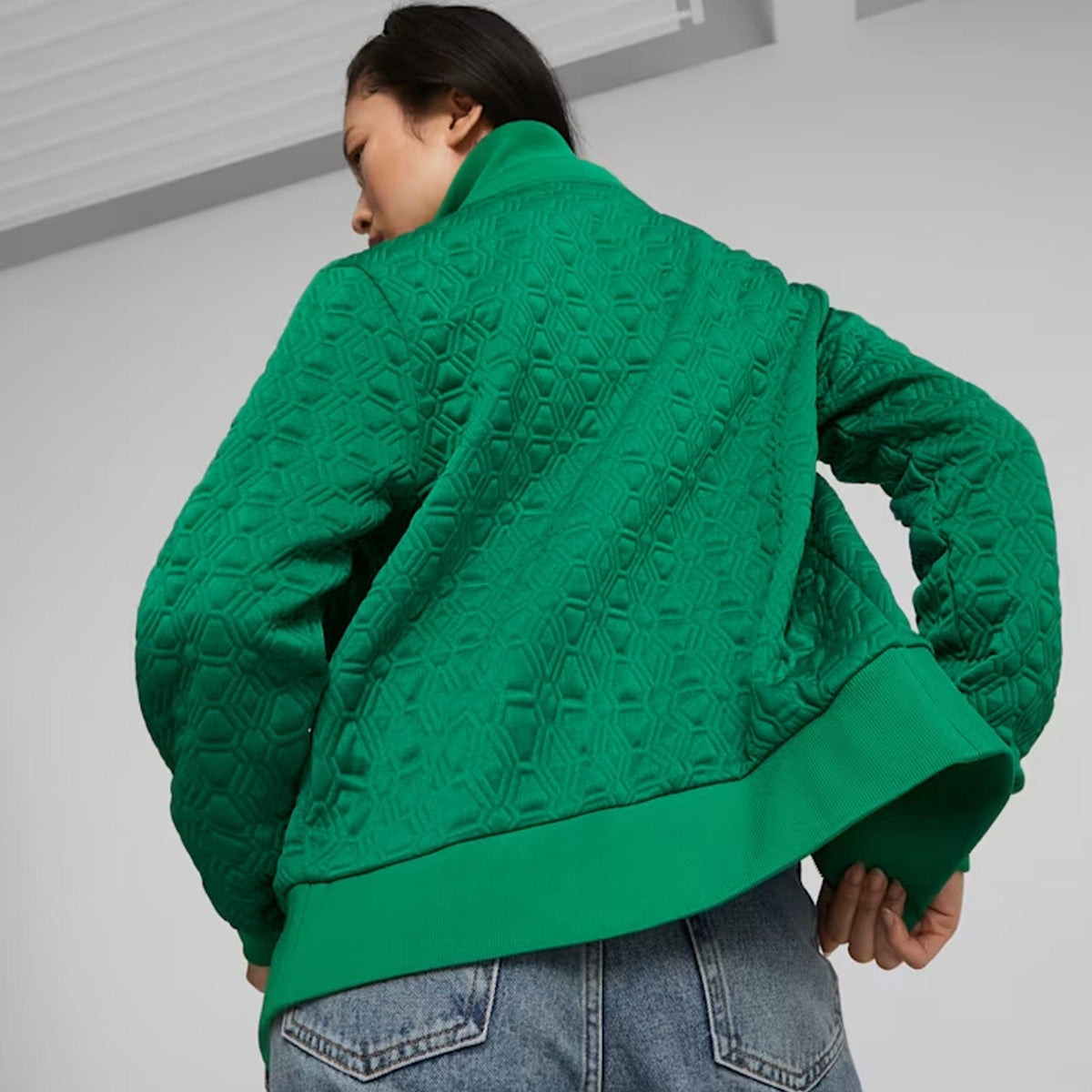 Puma | LUXE SPORT T7 TRACK JACKET  { ARCHIVE GREEN