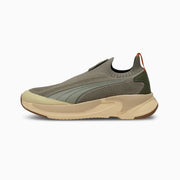 Puma Softride Premier Glideknit Walking Shoes Velvet Moss-Loden Green-Orange Glo