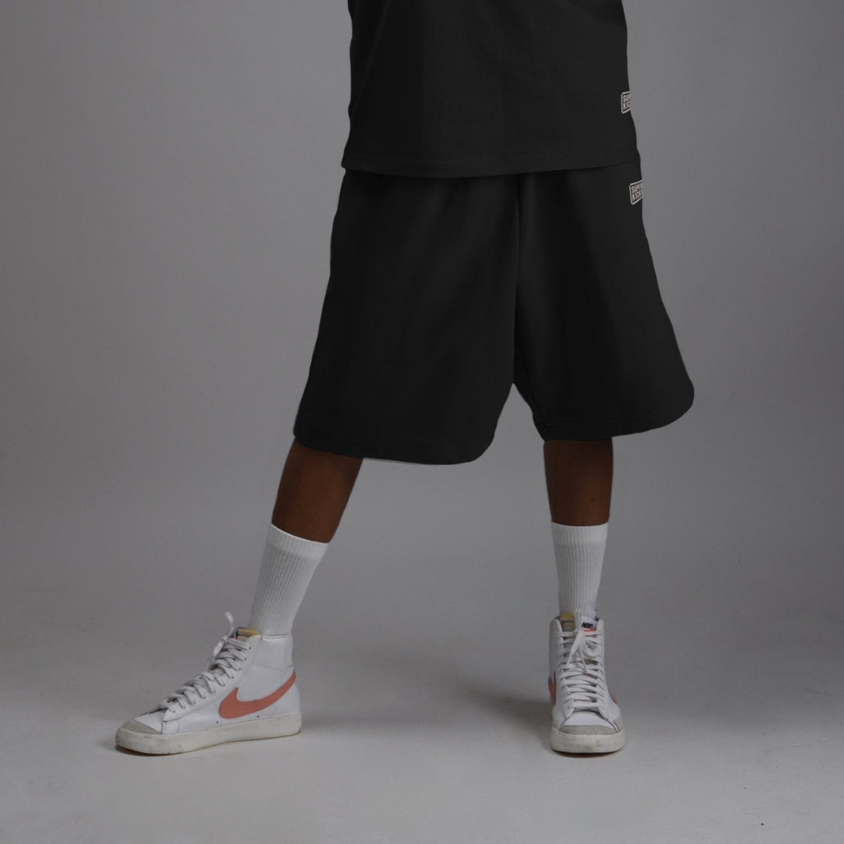 Superkicks | OVER THE KNEE SHORTS { CARBON BLACK