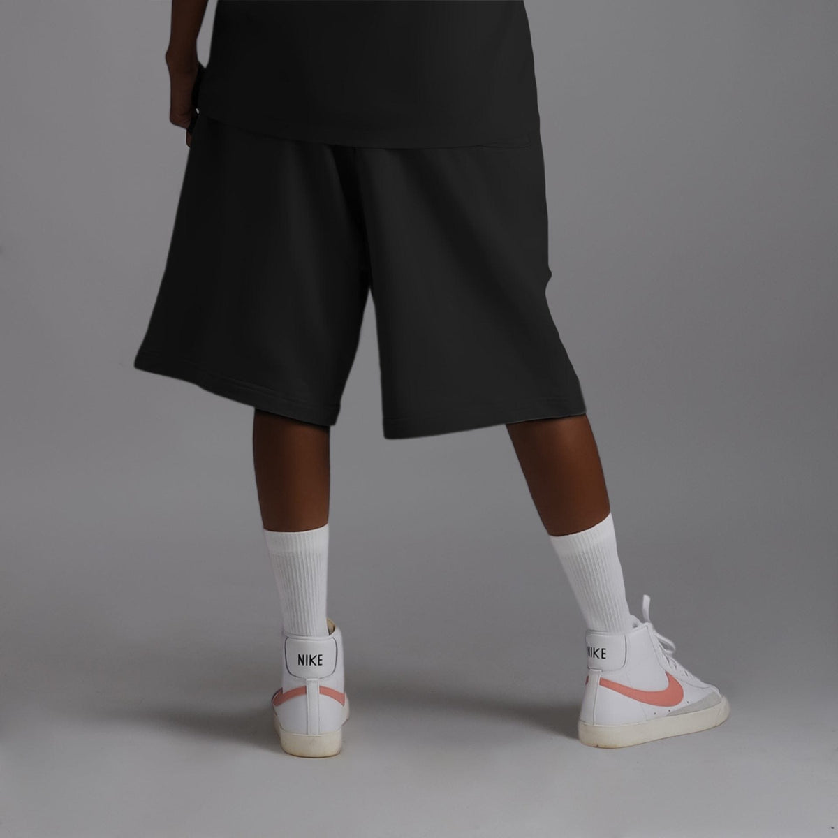 Superkicks | OVER THE KNEE SHORTS { CARBON BLACK