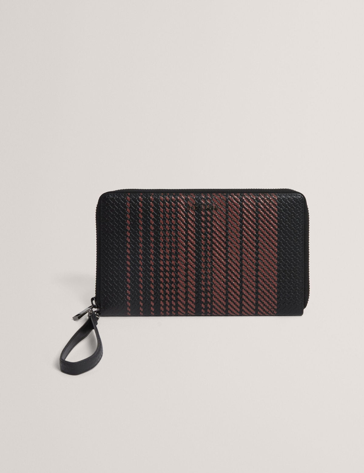 Ted Baker Waliams Striped Woven Leather Ziparound Travel Wallet