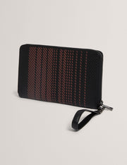 Ted Baker Waliams Striped Woven Leather Ziparound Travel Wallet