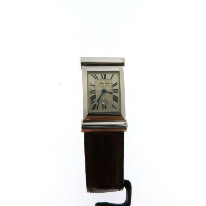 Cartier Driver's Limited Edition Privee Collection 150 pezzi oro bianco 18k Meccanico 2 cinturini in alligatore di dimensione diversa