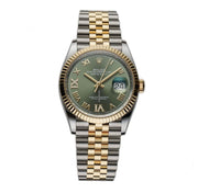 Rolex | Datejust | 126233 | Gold/Steel | 36 x 44 mm | Gold/Steel | Green | Automatic