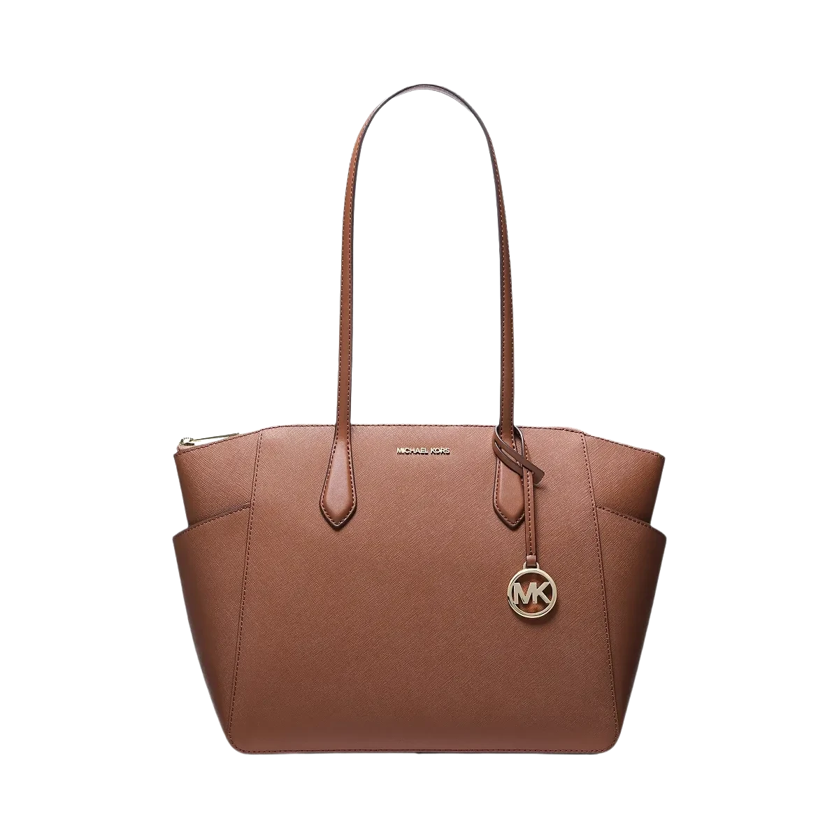 Michael Kors Marilyn Medium Saffiano Leather Tote Bag Luggage