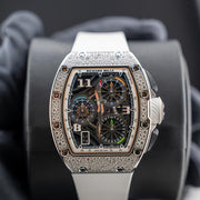 Richard Mille Automatic Winding Lifestyle Flyback Chronograph Rm72-01 White Gold with Diamond Setting
