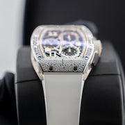 Richard Mille Automatic Winding Lifestyle Flyback Chronograph Rm72-01 White Gold with Diamond Setting