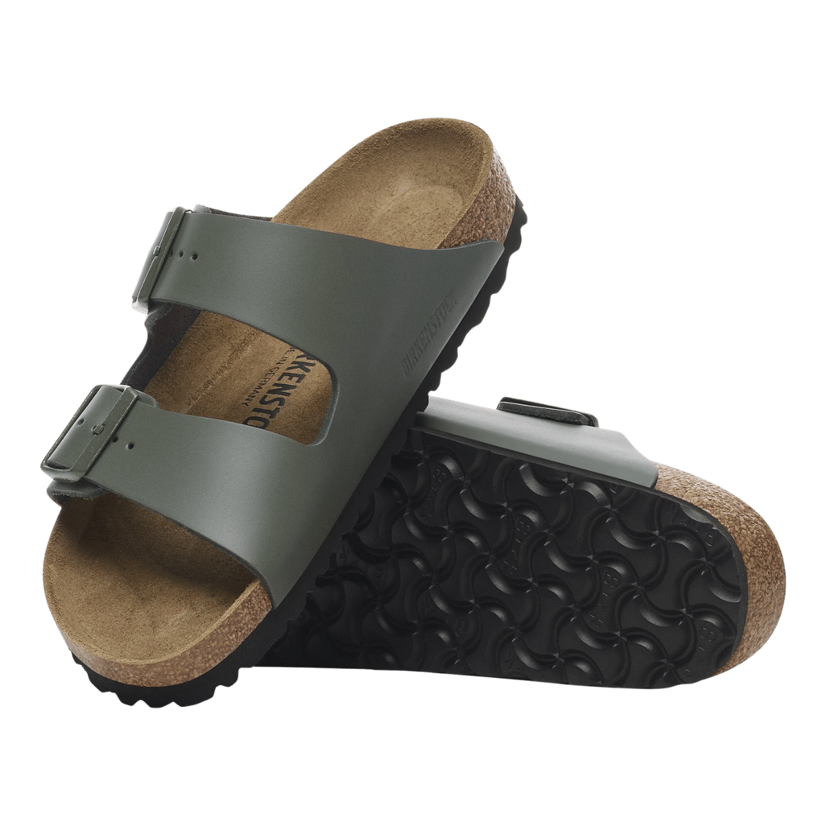 Birkenstock Arizona Core Natural Leather Thyme Sandals Green / Thyme