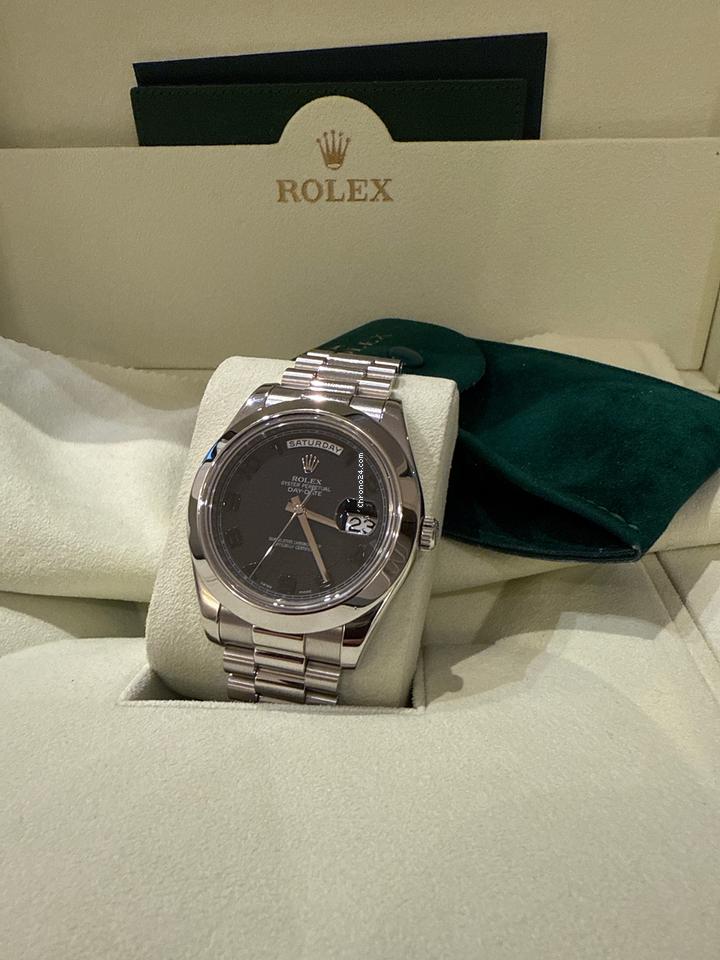 Rolex | Day-Date | 218206 | Platinum | 41 mm | Platinum | Grey | Automatic