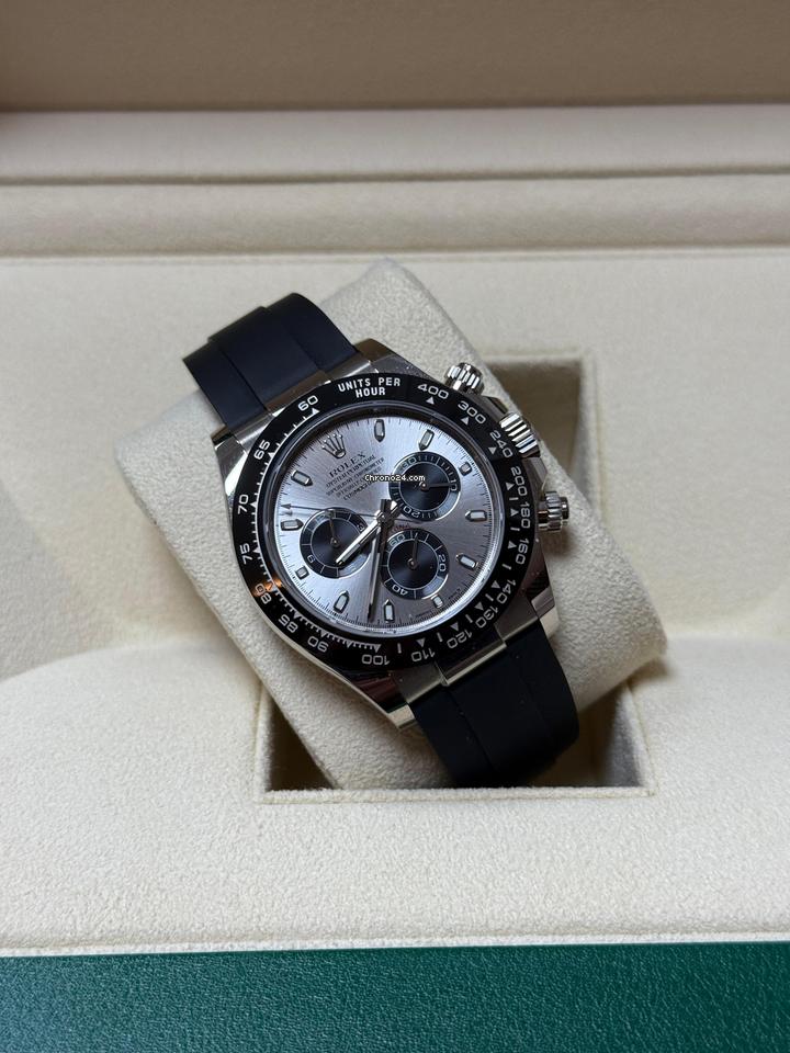 Rolex | Daytona | 116519LN | White gold | 40 mm | Rubber | Grey | Automatic