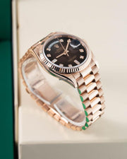 Rolex | Day-Date | 128235 | Rose gold | 36 mm | Brown | Automatic