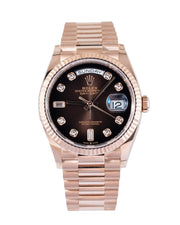 Rolex | Day-Date | 128235 | Rose gold | 36 mm | Brown | Automatic