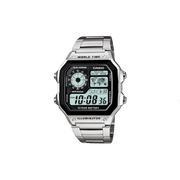 Casio Youth Unisex Black Dial Digital Stainless Steel Watch D099 - AE-1200WHD-1AVDF