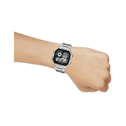 Casio Youth Unisex Black Dial Digital Stainless Steel Watch D099 - AE-1200WHD-1AVDF