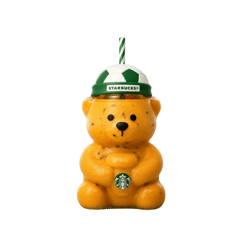 Starbucks x FIFA World Cup 2026 Bearista Bear Football Cap Glass Cup