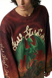 Emerald Dragon Full Sleeve Waffle T-Shirt