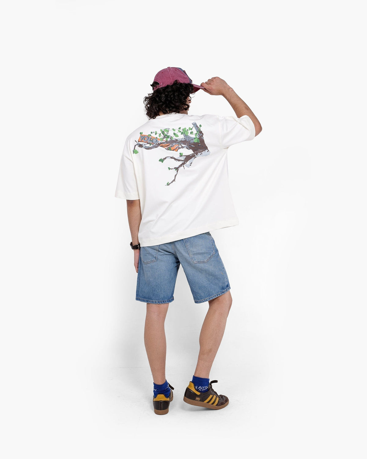 YOLO Branch Tee - Off White Oversized T-Shirt