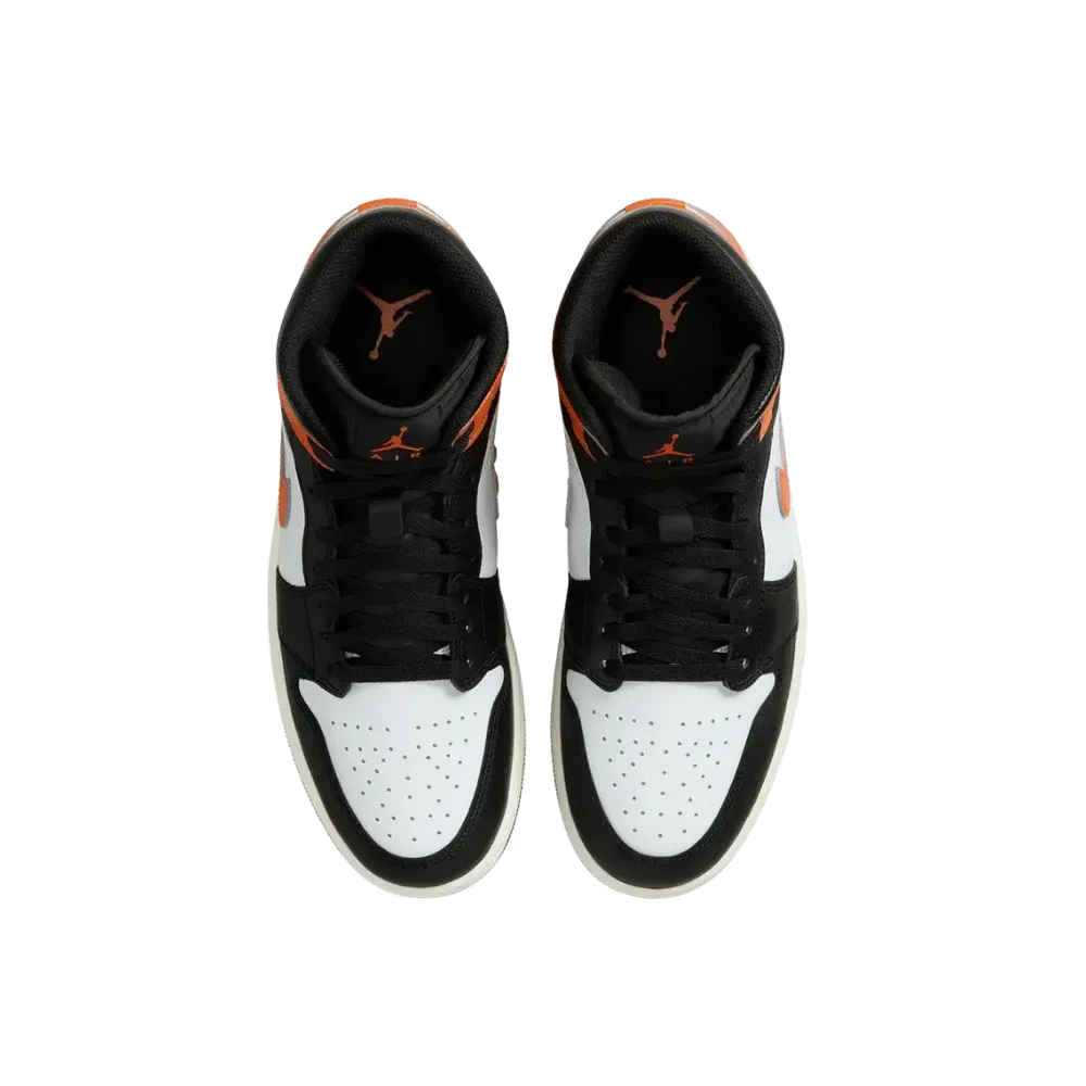 Nike Air Jordan 1 Mid Black Toe Starfish