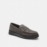 Men's Coach Hybrid Loafer With Signature Print Charcoal