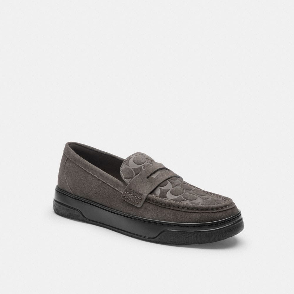 Men's Coach Hybrid Loafer With Signature Print Charcoal