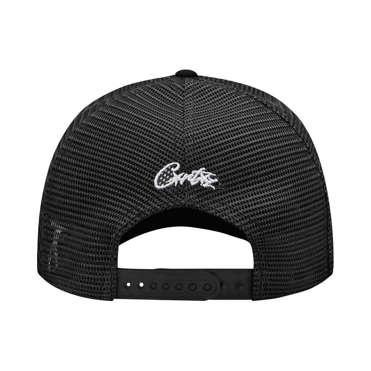 Corteiz Island Puff Print Trucker Hat Black