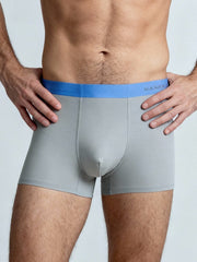 Men V Walks Light Blue Solid Luxury Elastic Trunk by Manaca
