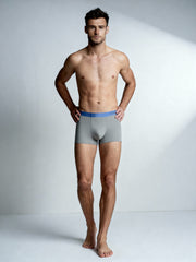 Men V Walks Light Blue Solid Luxury Elastic Trunk by Manaca