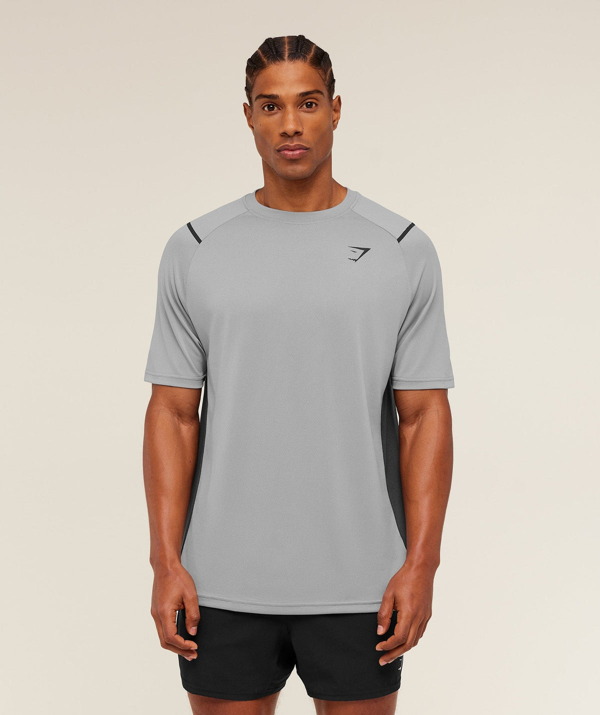 Gymshark Arrival Contrast T-Shirt -  Smokey Grey /  Onyx Grey