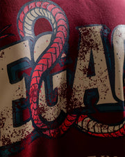Legacy V2 - Wine Oversized Printed Hoodie