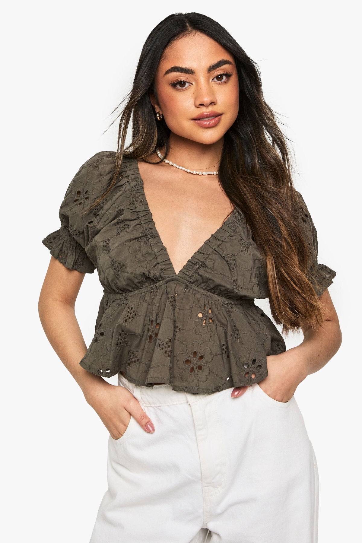 Broderie Smock Top