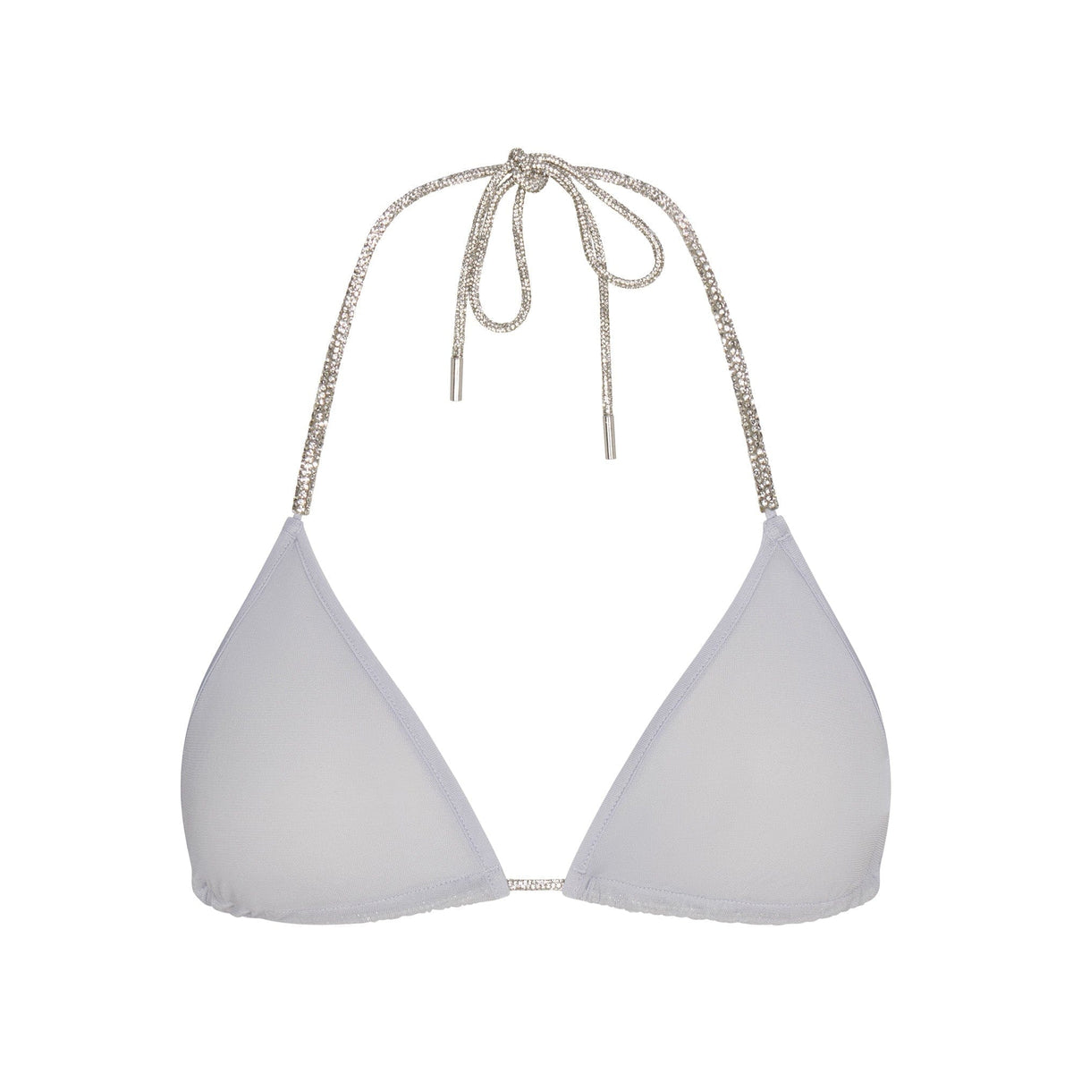 RHINESTONE KNIT TRIANGLE BRALETTE | ZEN BLUE