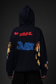 No Sugar Just Honey Navy Hoodie - Positive Vibes Streetwear