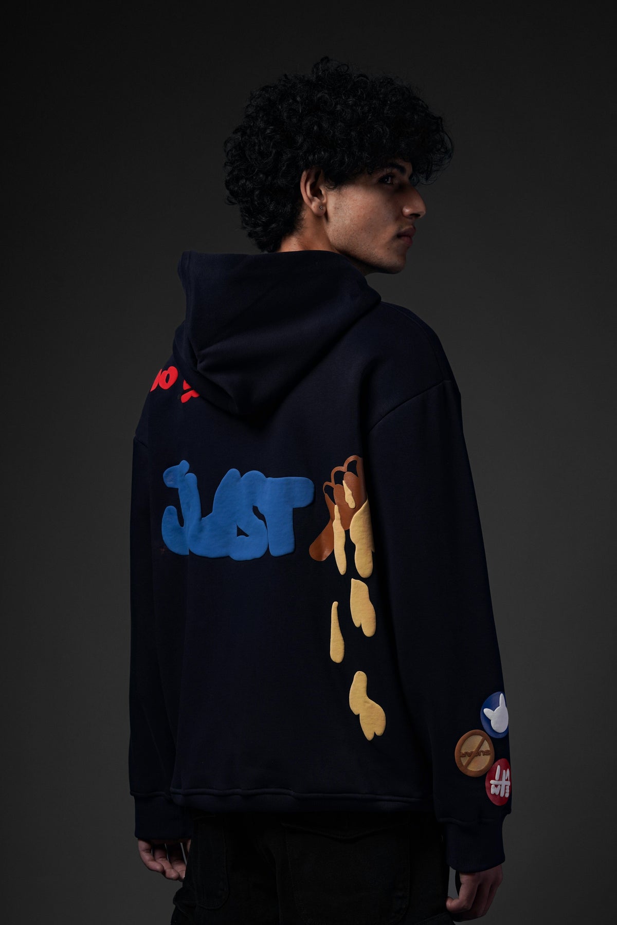 No Sugar Just Honey Navy Hoodie - Positive Vibes Streetwear
